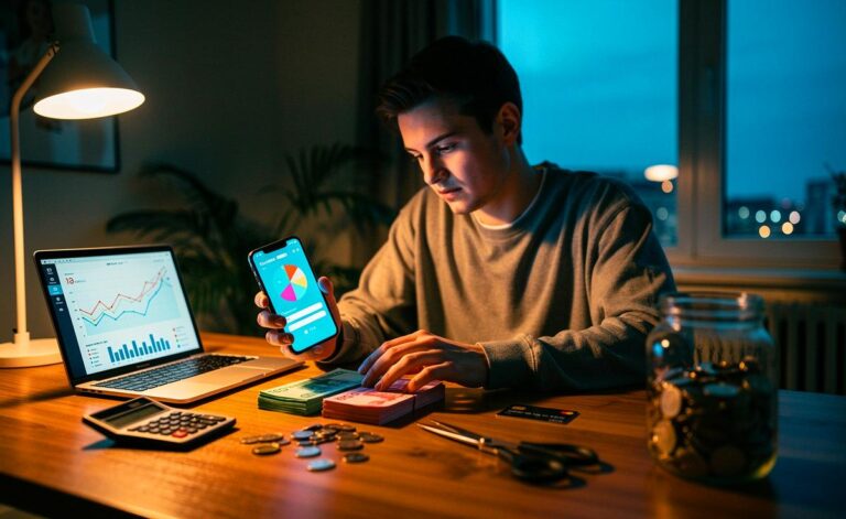 Illustration von einem festen Haushaltsplan, der die Finanzplanung erleichtert und langfristig Schulden reduziert